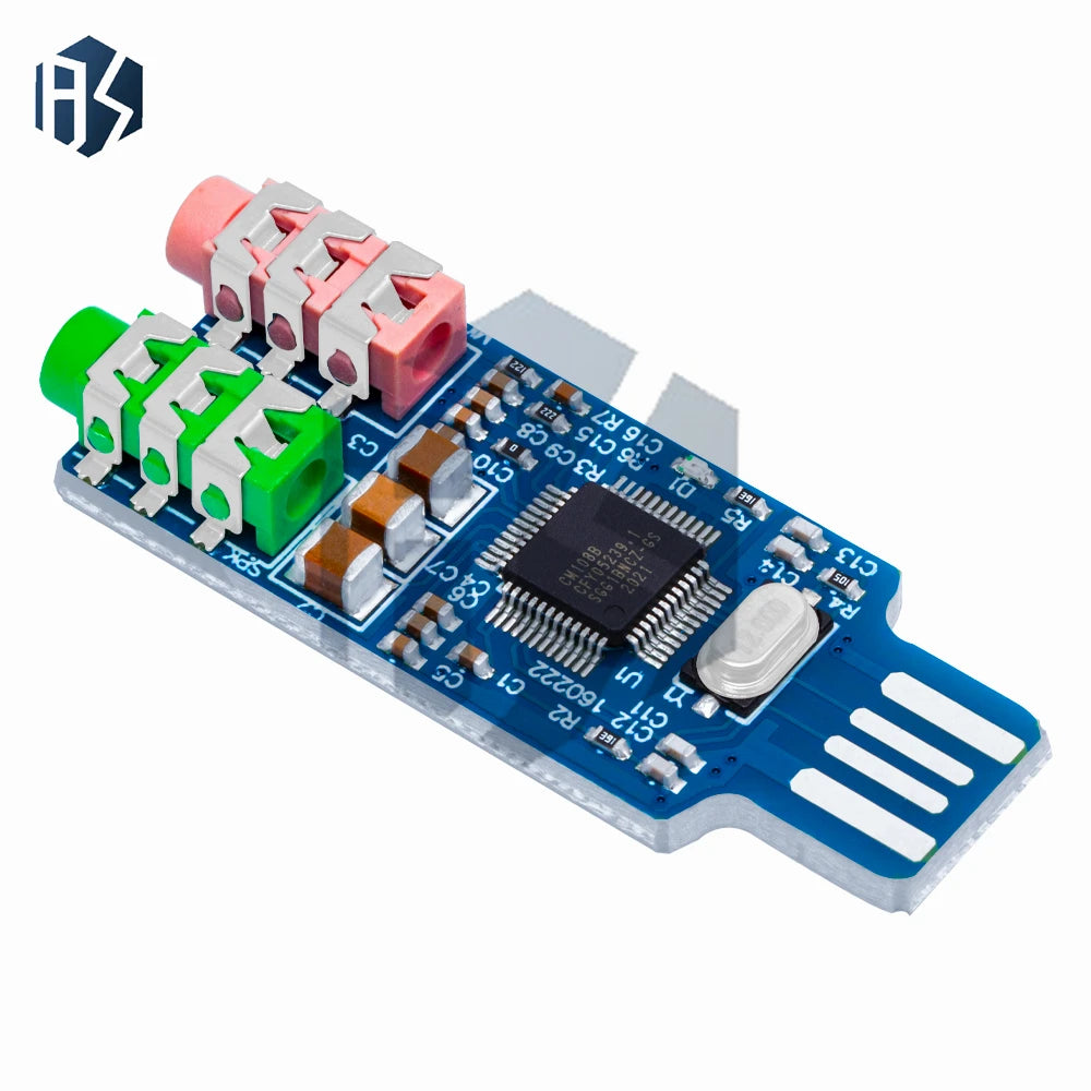 CM108 USB Audio Interface Module Driverless Plug-and-play External Zpaxo