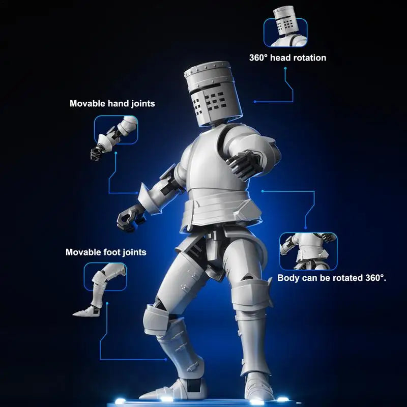 3D Printed Toy Figure Decorative Desk Crafts Multi-Jointed Robot Action Figure Collectible Action Figure for Collectors Desktop Zpaxo