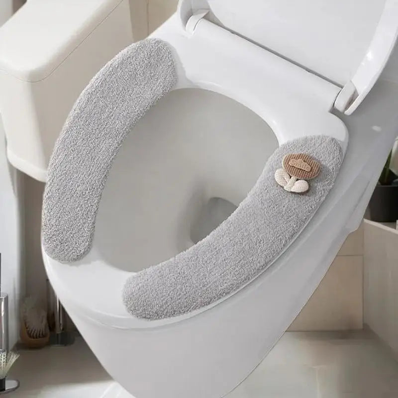 Soft Furnishing Non Slip Thick Warm Plush Toilet Seat Cushion Cover Zpaxo