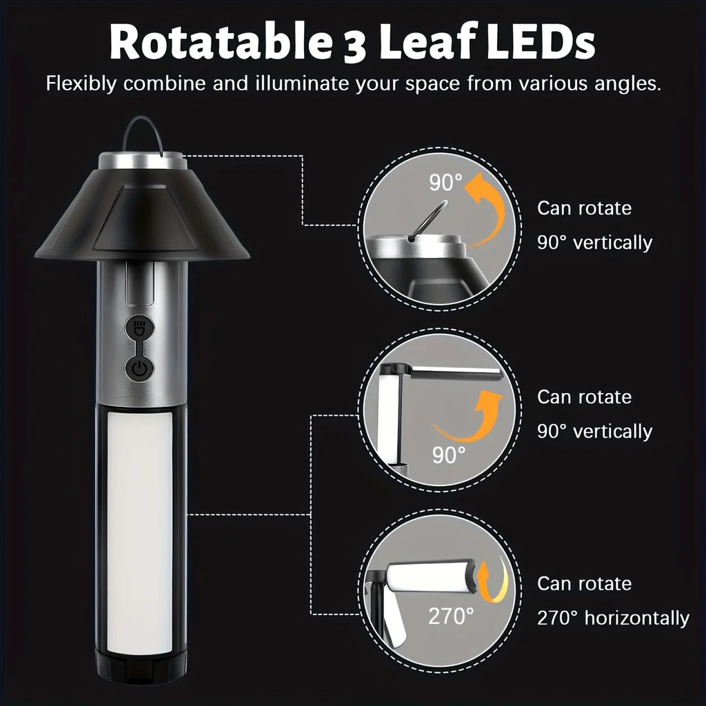 LED Camping Lantern & Flashlight – Rechargeable Telescopic Zoom Camping Lantern Flashlight Zpaxo