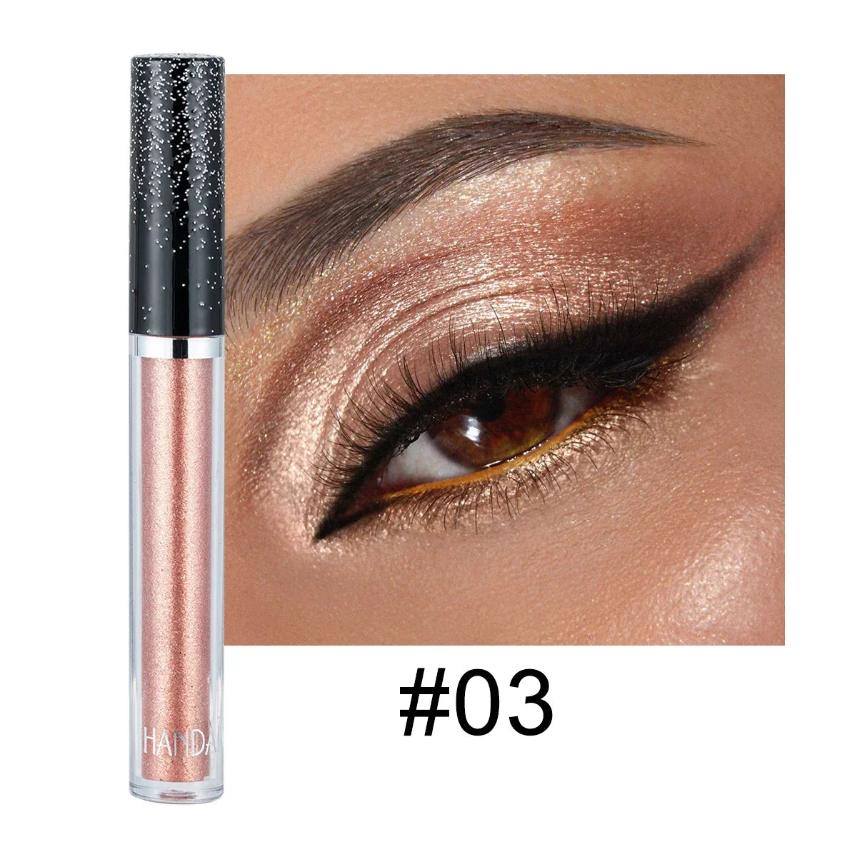 HANDAIYAN Liquid Eyeshadow Metallic Diamond Shiny Eye Liner Pen Zpaxo 03