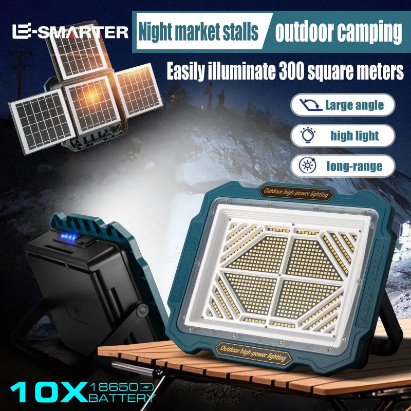 ESMARTER Solar LED Floodlight – Waterproof Outdoor Courtyard Light