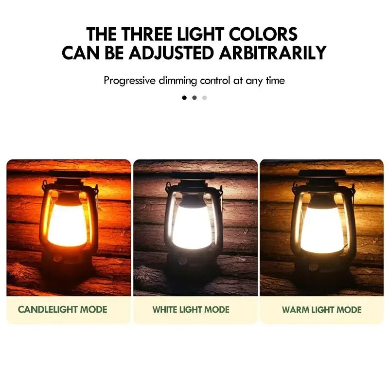 Retro Horse LED Desk Lamp – Rechargeable Camping & Decor Light