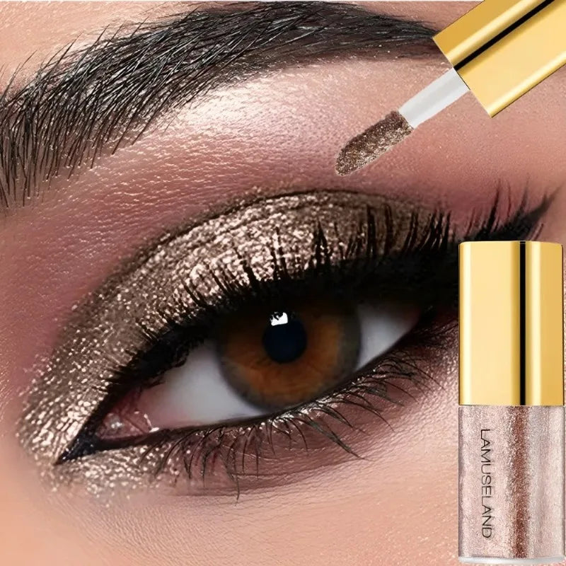 Pearl Liquid Eyeshadow Natural Smokey Silver Fine Shimmer Diamond Glitter Eye Shadow Eyelid Waterproof Highlighter Beauty Makeup Zpaxo 05