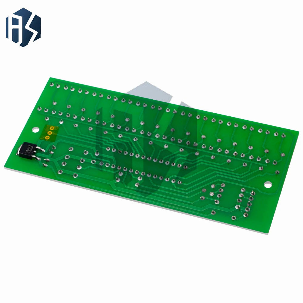 16-Segment MCU-Controlled VU Meter: Dual-Channel LED Audio Indicator – Adjustable Sensitivity, Green Backlight (8-12V) Zpaxo