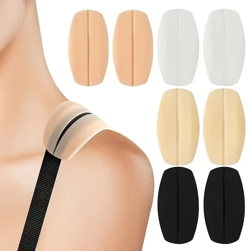 2 Silicone Shoulder Strap Pads Anti-slip Bra Holders Multi-color