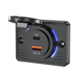 12V 24V Compatible Panel Mount USB Charger 2-4 Ports Shockproof Rubber Gaskets USB Charger Socket Compact Embedded Panel Zpaxo 48W fast charging