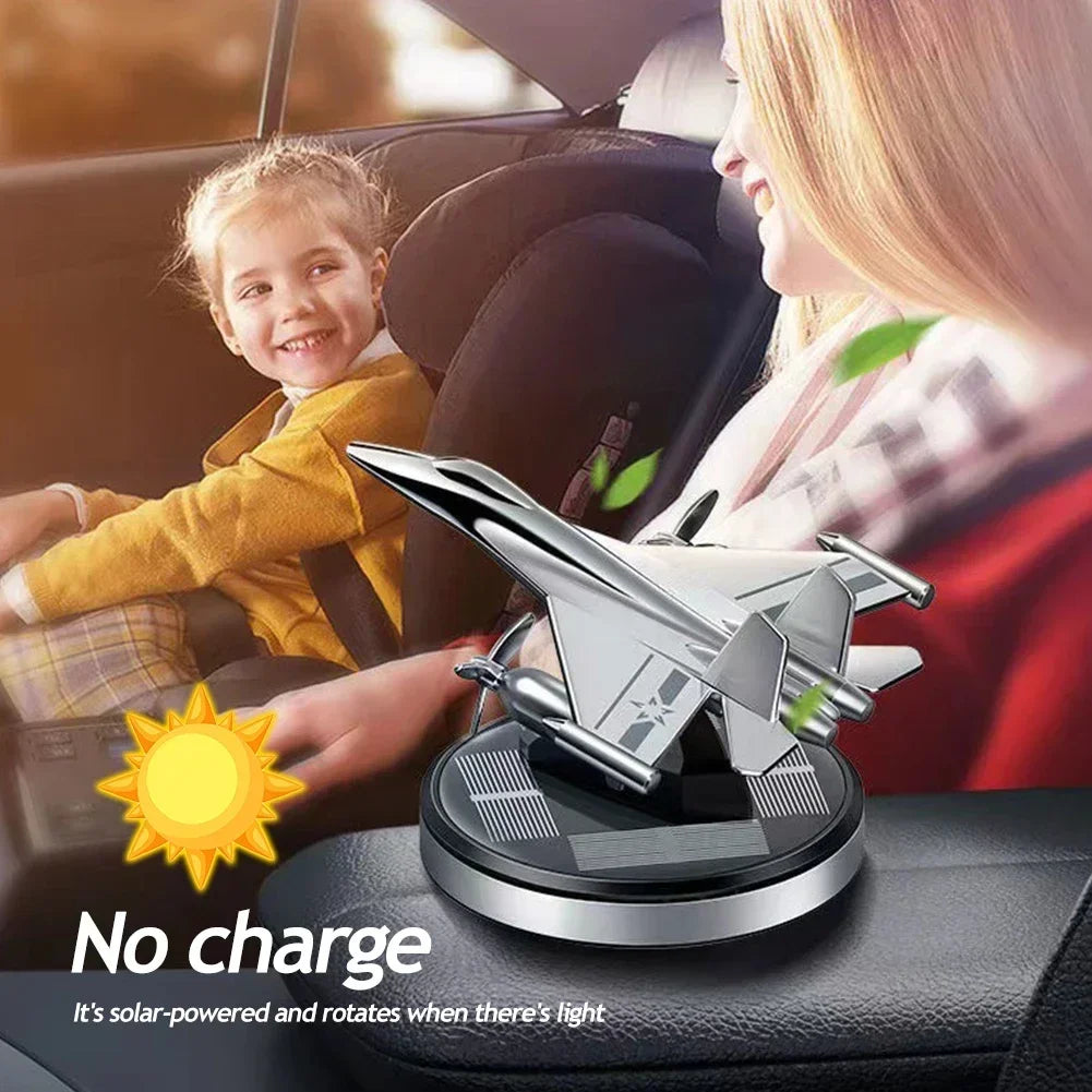 Solar Car Air Freshener Aircraft Rotating Aromatherapy Perfume Car Long-lasting Diffuser Fragrance Car Interior Decoration Zpaxo