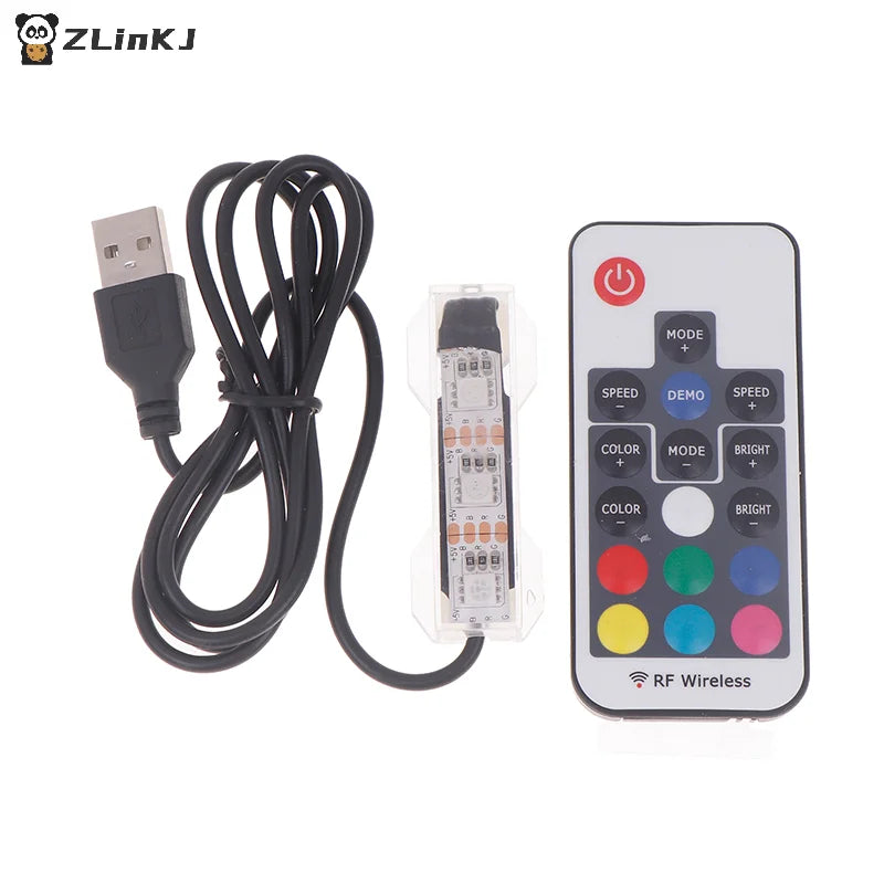Colorful USB Aquarium Light Fish Accessory Micro Powered Remote Zpaxo