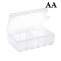 CM6-Compartment Transparent Battery Storage Case Durable Hard-plastic