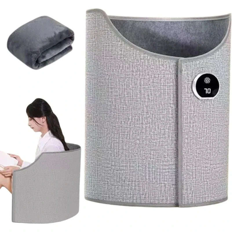 Silent Foldable Leg Warmer Pro - Under Desk Electric Foot Heater with Thermostat & Auto Shut Off for Office Home Timer Zpaxo