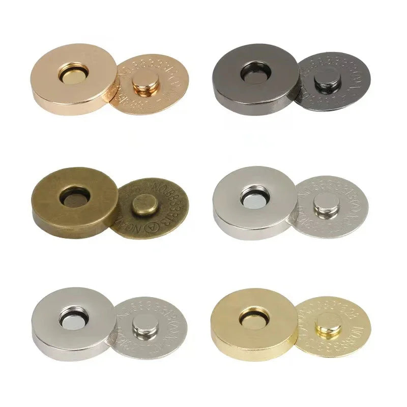 10sets/lot Magnetic Snap Fasteners Clasps Buttons Handbag Purse Wallet Craft Bags Parts Accessories Adsorption Buckle 14mm 18mm Zpaxo