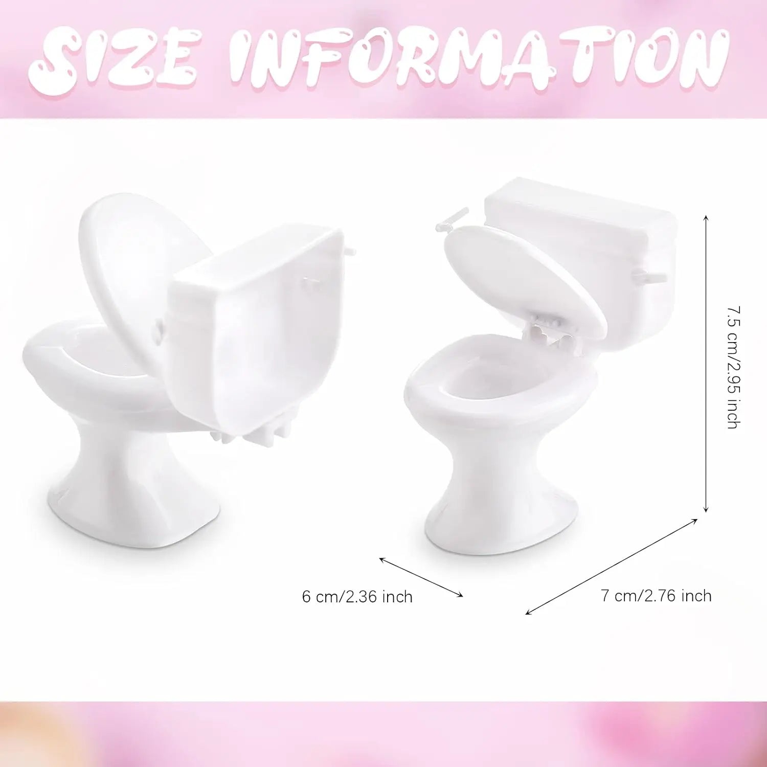 1:12 Scale Miniature Toilet – Dollhouse Bathroom Furniture