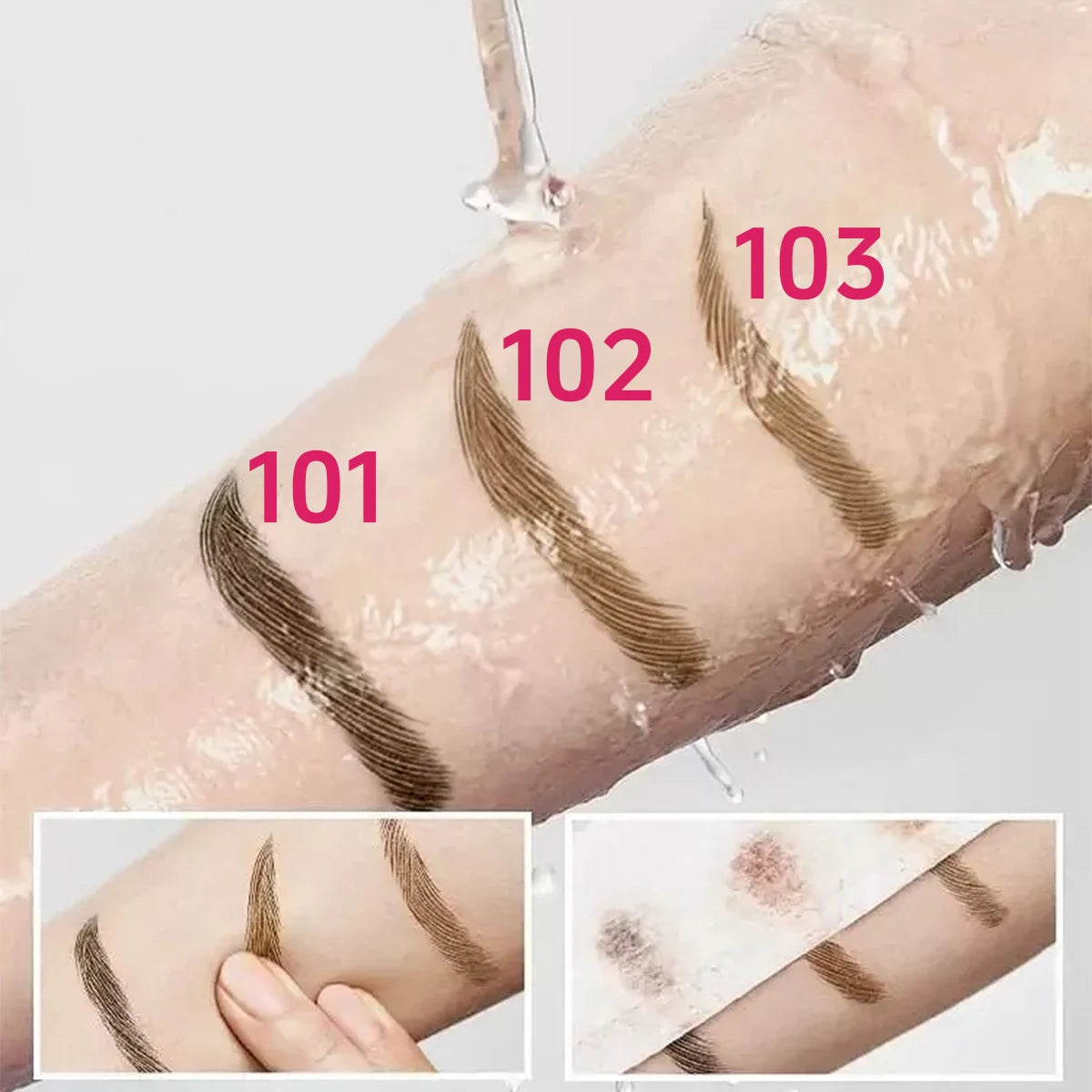 3-color Waterproof Eyebrow Pen Microblading Pencil 4 Split Head