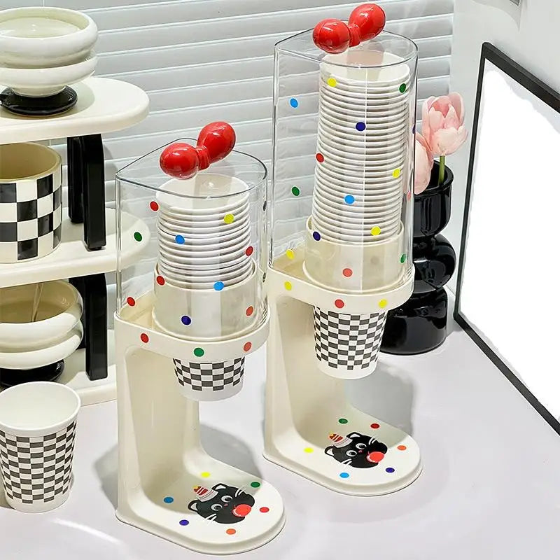 Cute Cup Holder Disposable Punch-free Household Storage Box Dining
