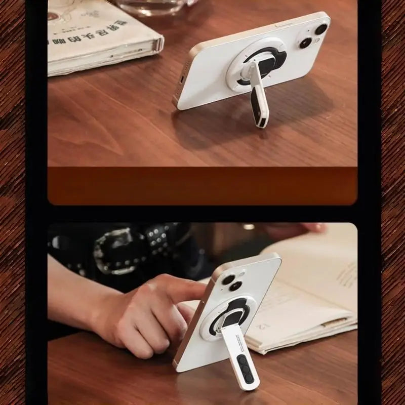 360° Rotating Magnetic Phone Stand – 3-in-1 Holder for iPhone