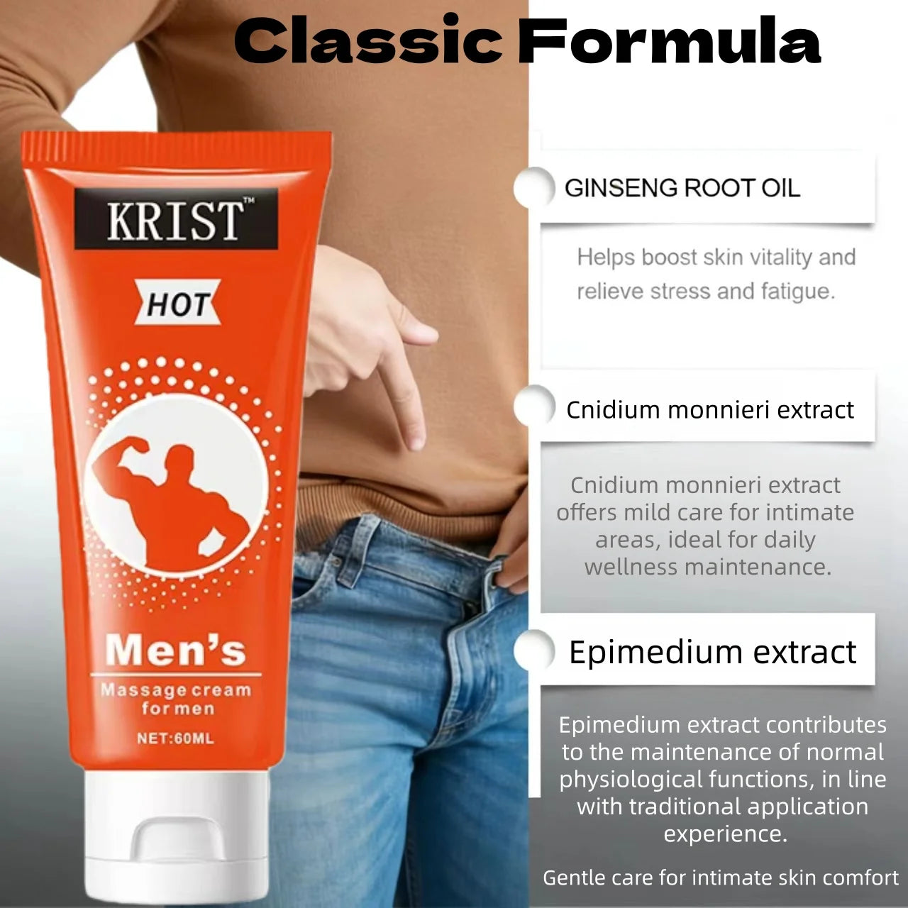 Epimedium Extract Men’s Intimate Nourishing Gel 60ml Private Care Zpaxo