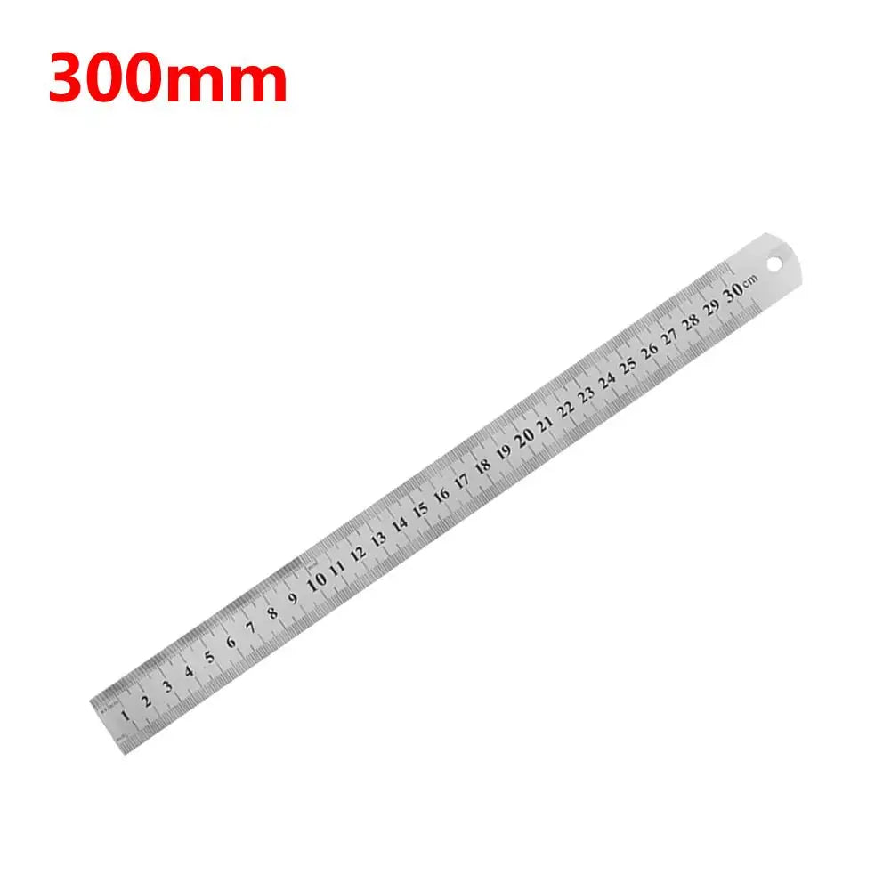 Metal Ruler Stainless Steel Straight Student Rulers Precision Double Zpaxo 300mm