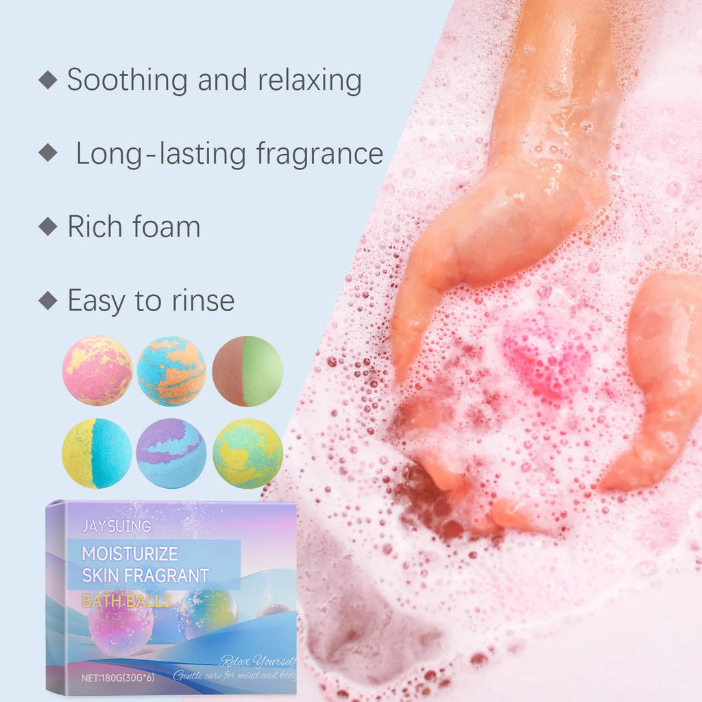 Aromatherapy Bath Bombs Set – Moisturizing & Relaxing 6 pcs Aromatherapy Bath Bombs Zpaxo