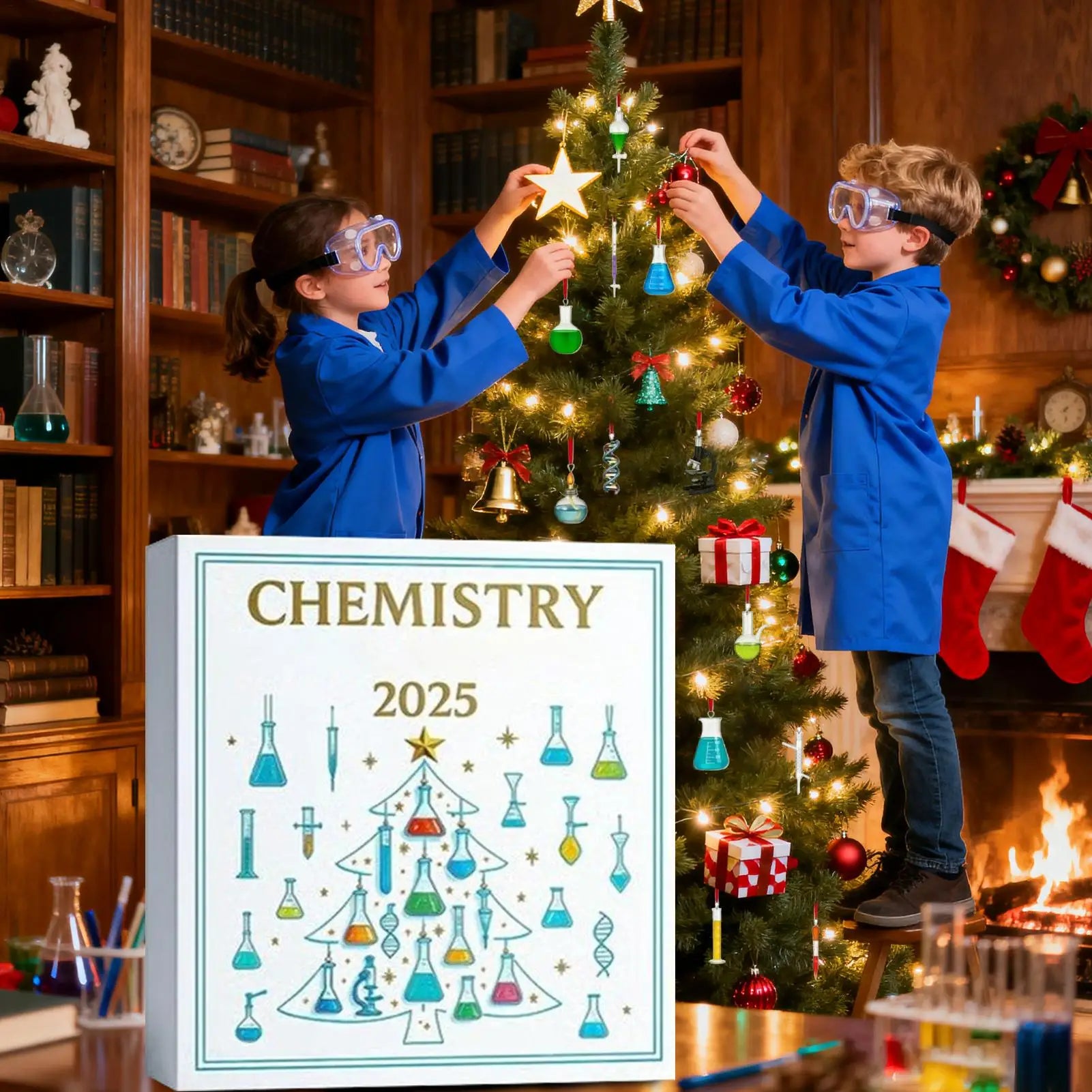 2D Acrylic Christmas Hanging Ornaments 24 Days Advent Calendar