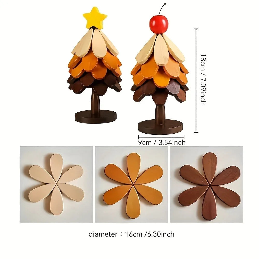 Creative Tree Coasters Foldable Tree-shaped Table Mats Stand