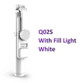 Q02 Selfie Stick Wireless Bluetooth Tripod Foldable Bracket for Xiaomi Redmi Huawei iPhone Samsung Smartphone Android iOS Holder Zpaxo Q02S White