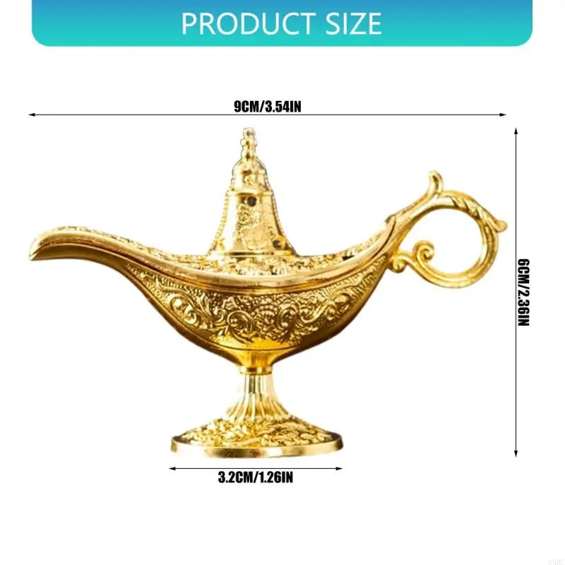 Metal Wishing Lamp Incenses Burners Multifunctional for Home Decors and Relaxation Zpaxo