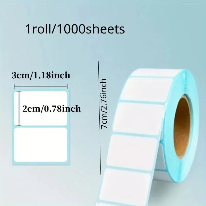 1 Roll 1000 Sheets General Purpose Self-adhesive Labels Handwritable