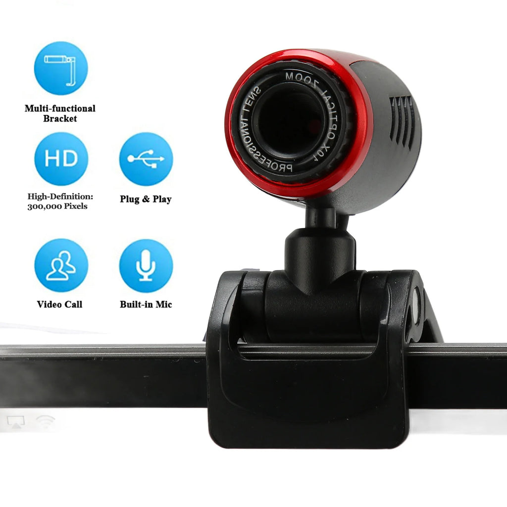 USB2 0 MIC HD Webcam Web Camera Cam 360 Degree Computer Laptop Skype