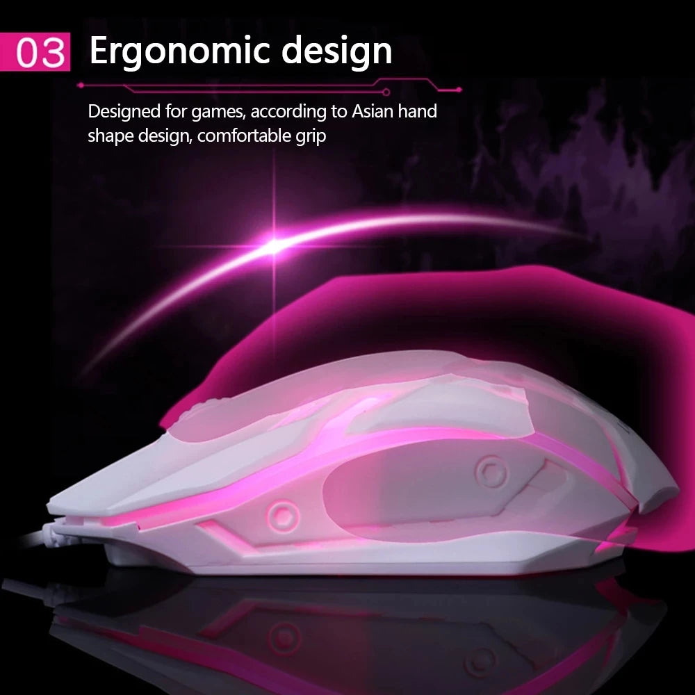 Limei S1 E Sports LED Luminous Backlit Wired Mouse USB Desktop Laptop Zpaxo