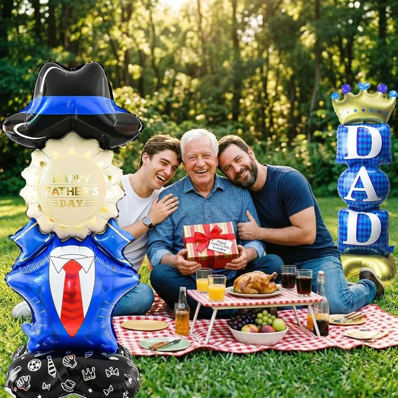 Father's Day Decorations Balloons I Love You Dad Happy Aluminum Film