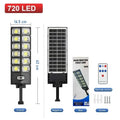 7700LM Solar LED Street Lamp 720 LED IP68 Remote Control