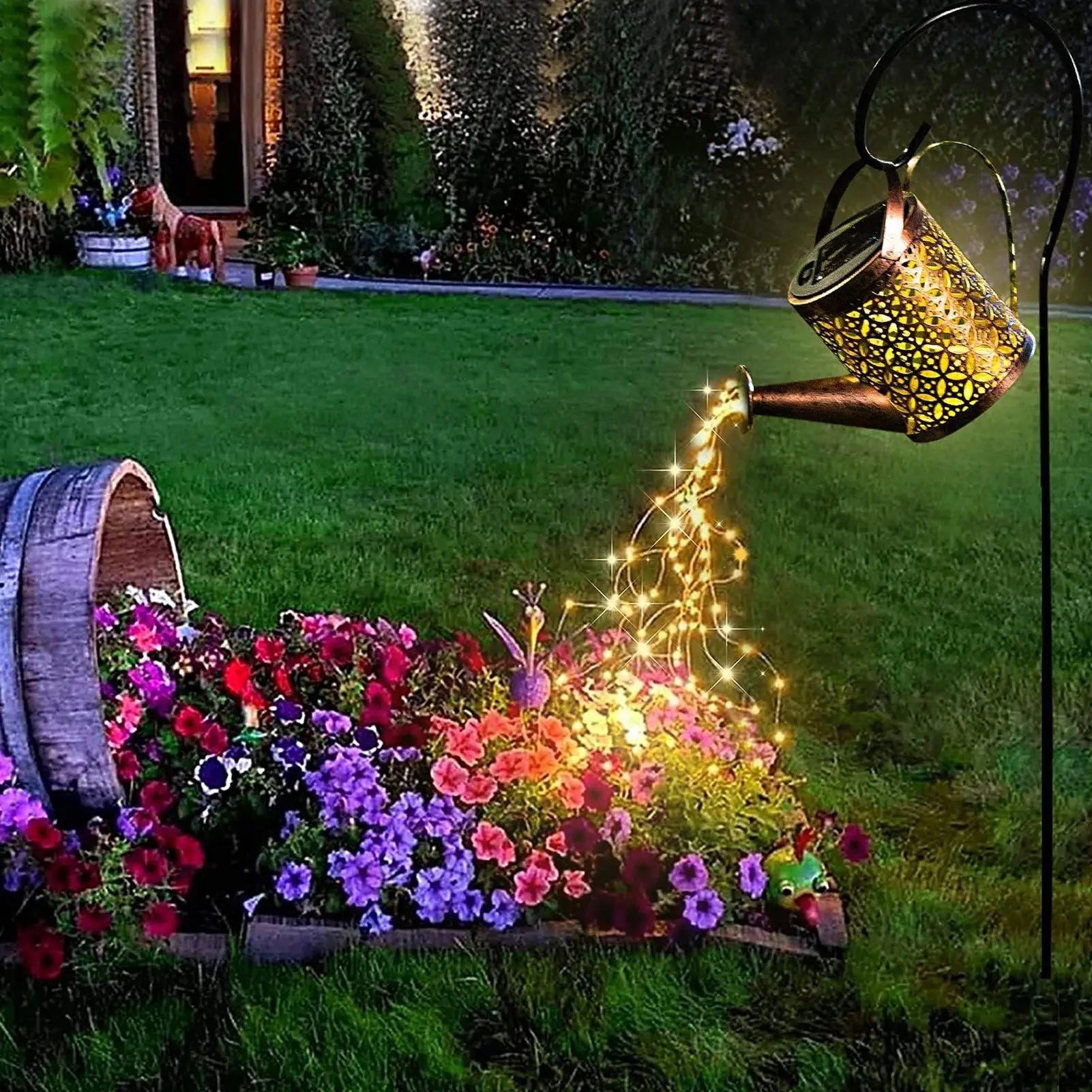 Outdoor Solar Lanterns Waterproof Watering Can Light Decorative