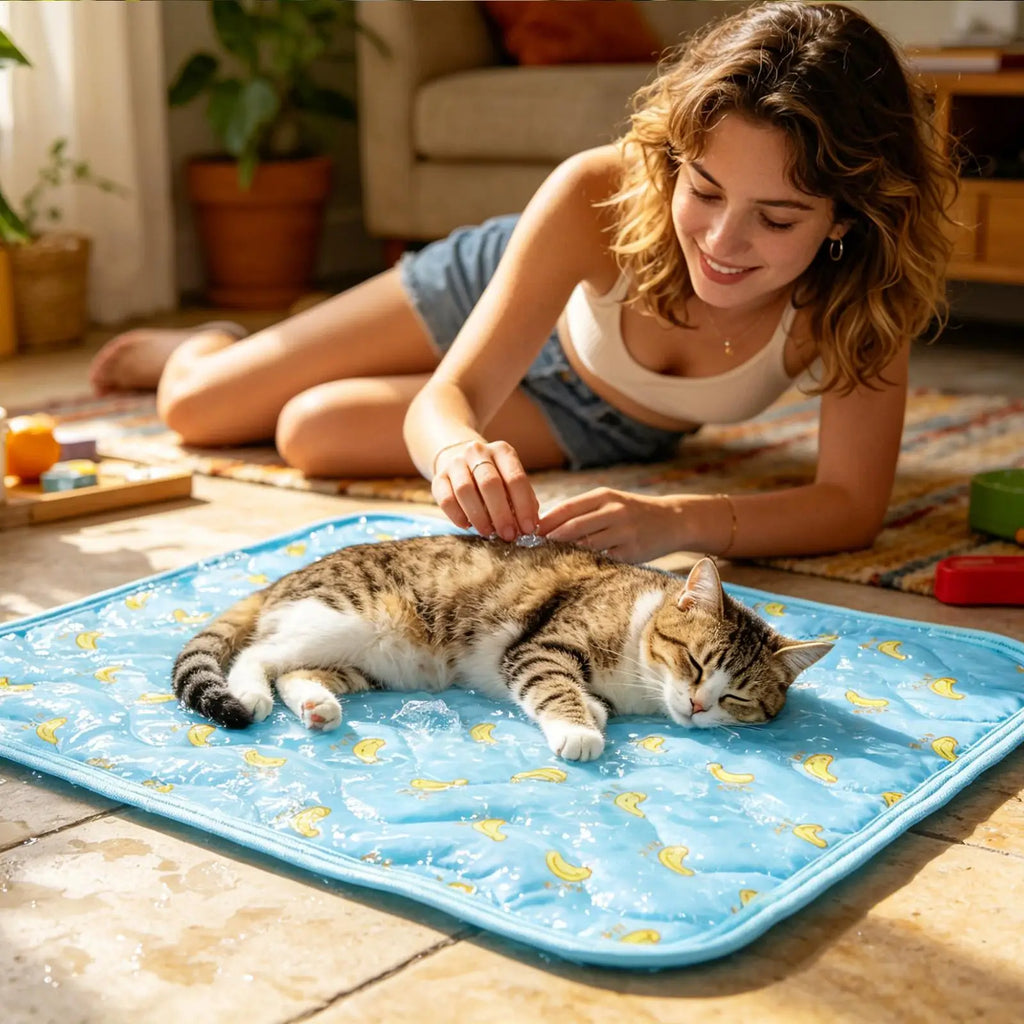 Cooling Mat For Dogs Portable Non-Slip Bed Outdoor Summer Dog Cooling Mat For Small Medium Large Kitten Puppy Indoor Crate Home Zpaxo