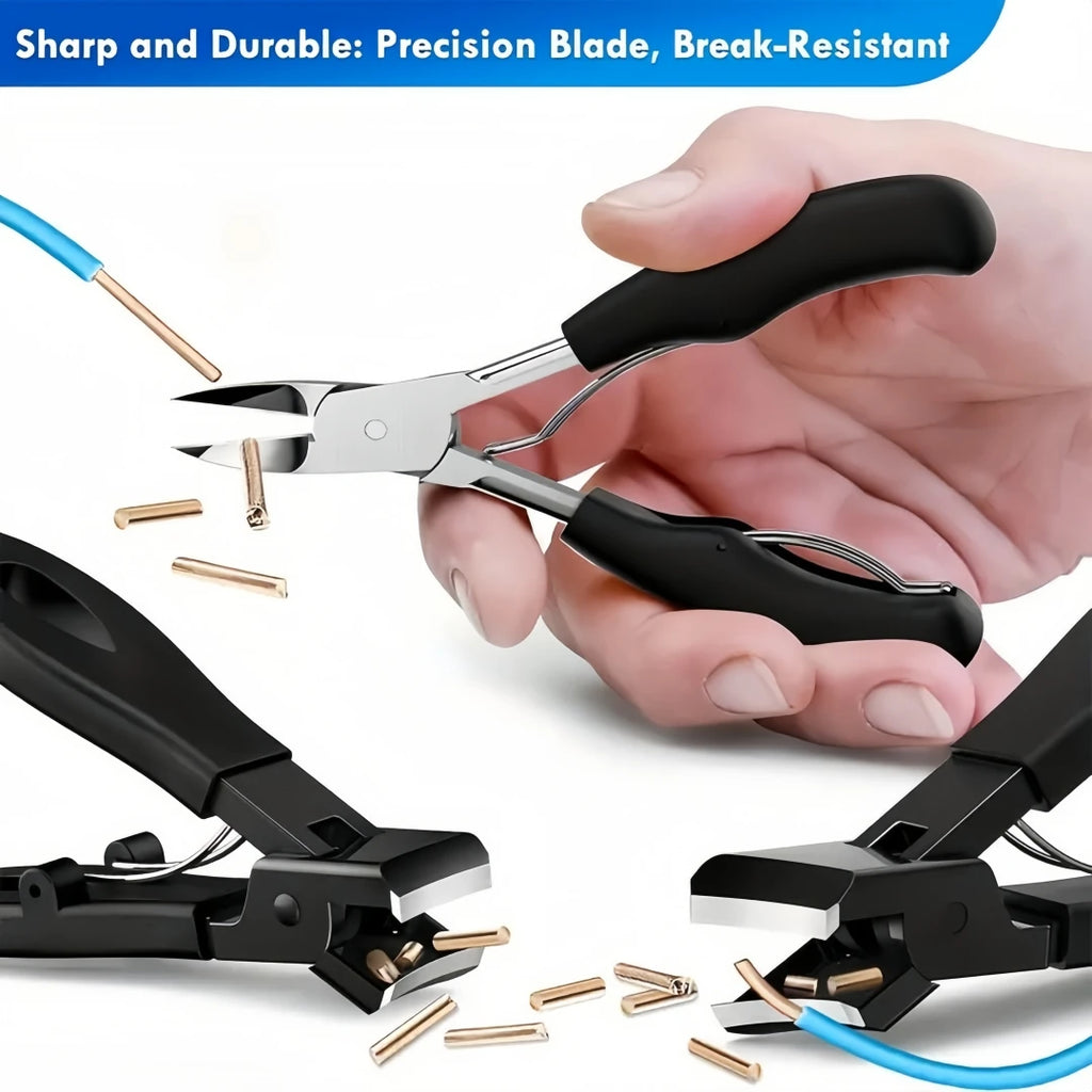 exquisite Large nail clipper, elbow, thick and hard toenails, large opening, pointed mouth, nail groove, and trimming pliers set Zpaxo