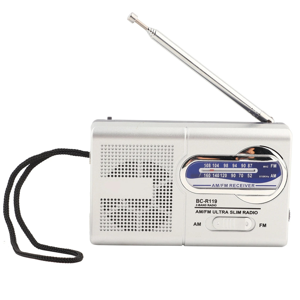 Multifunction Mini Pocket Am FM BCR119 Radio Speaker Receiver