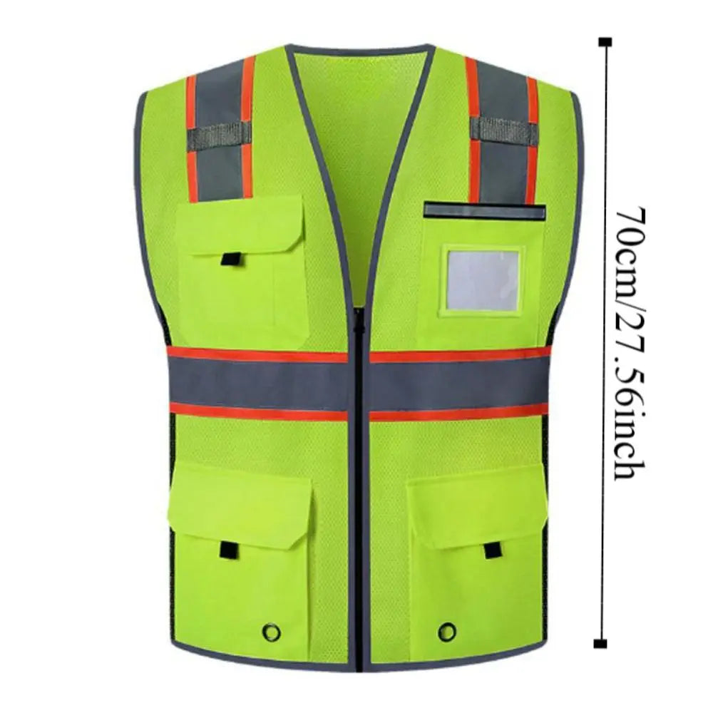 Visibility Reflective Safety Vest Wear Resistant Fashion Traffic Zpaxo