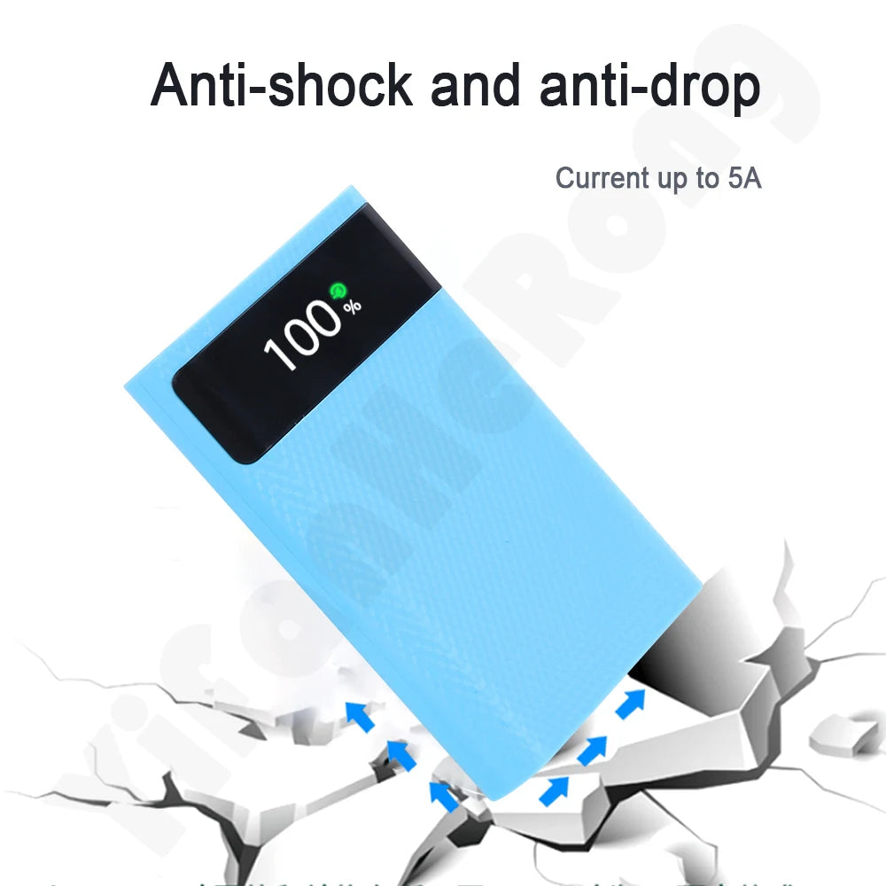 Dual USB 5V 4*18650 Power Bank Battery Box Type C PD Fast Mobile Phone Charger DIY Shell Case For IPhone X Samsung S10 Plus Zpaxo