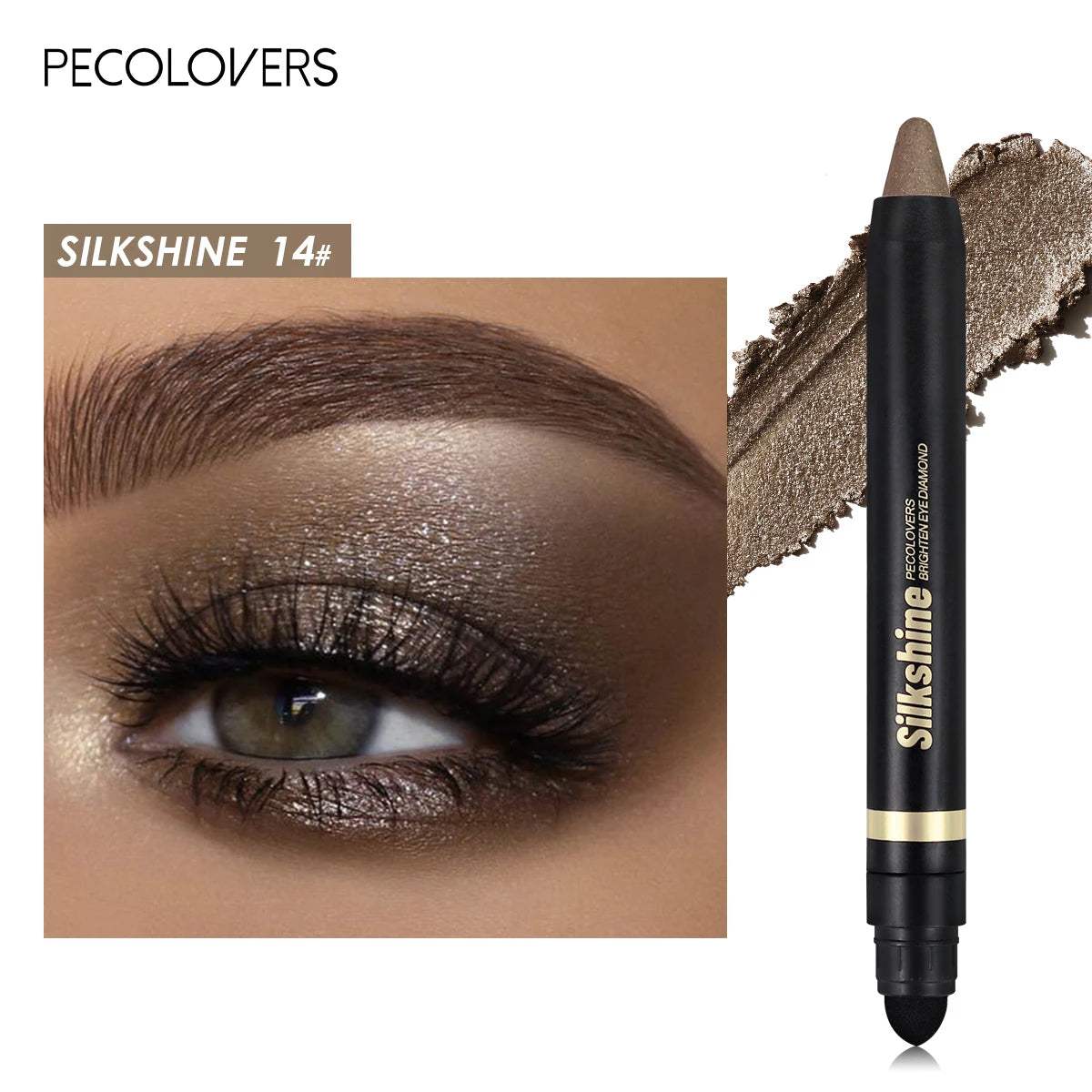 Smoky Eyeshadow Pencil Stick Waterproof Pearlescent Metallic Glitter Eye Shadow Highlighter Pen Makeup Tool Zpaxo 14