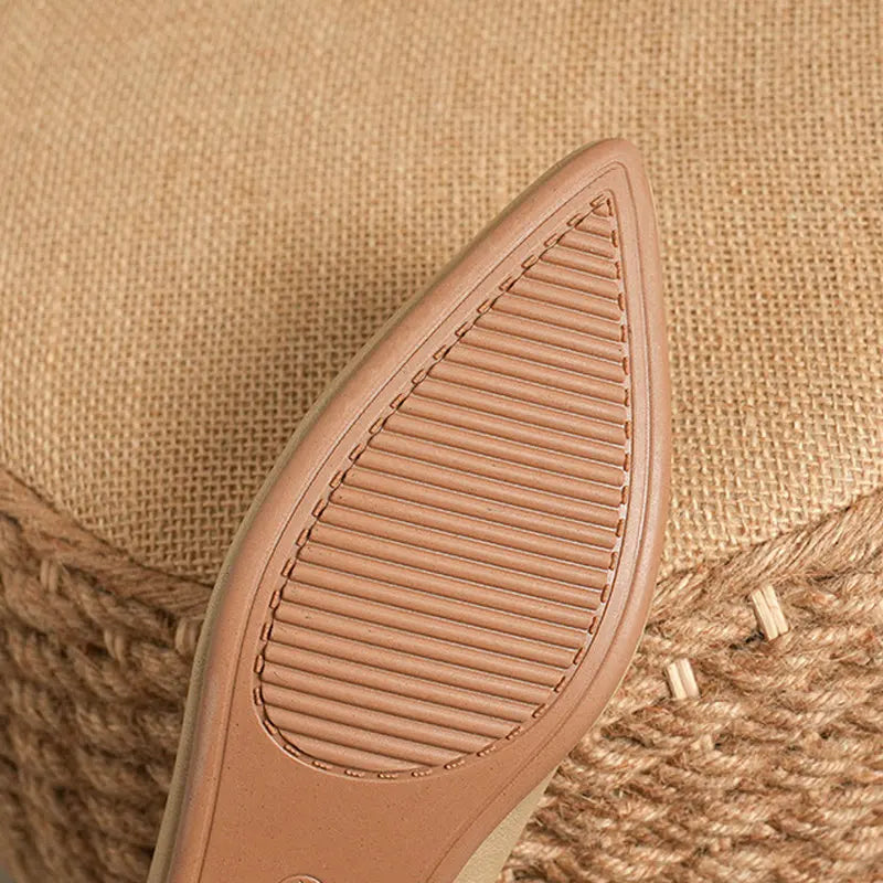 2026 New Women's Pumps Large Sizes Pointed-Toe Solid Color Women's Shallow-Mouth Comfortable Boat Shoes Zpaxo