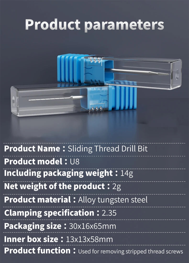Sliding Drill Bit Screw Killer Professional Screw Extractor For iPhone Phone Motherboard Frame Repair Quick Removal Screw Tool Zpaxo
