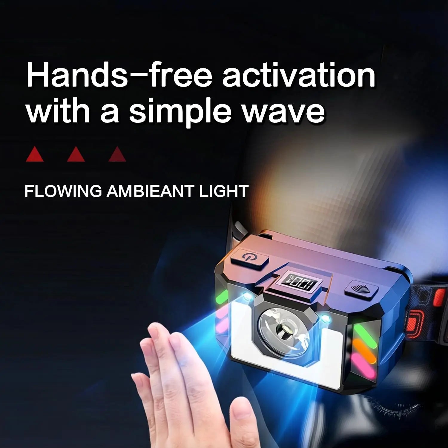 POCKETMAN Rechargeable LED Headlamp – RGB & Sensor Control
