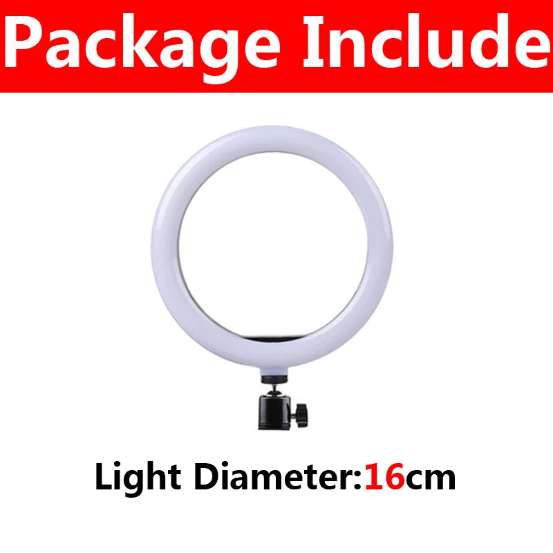 Selfie Ring Lamp Led Ring Light Selfie Not With Tripod Ring For Selfie Phone Video Photography Lighting For Youtube Phone Holder Zpaxo 16cm Only Lamp