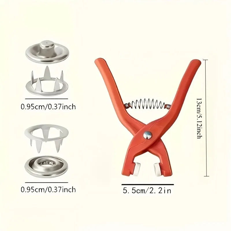 Metal Snap Fastener Manual Crimping Pliers Stainless Steel Buttons