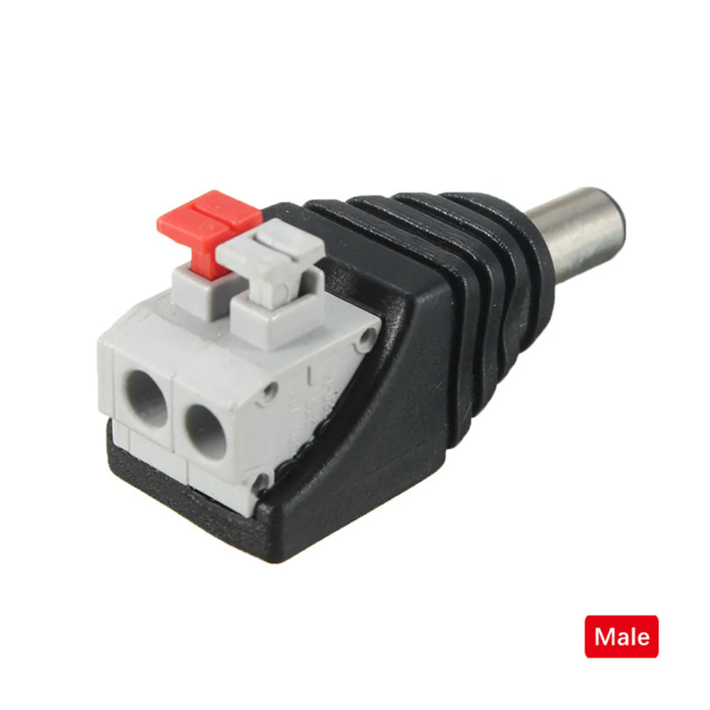 5 5x2 DC Male Female Wire Connector Screwless No Screws Power Plug