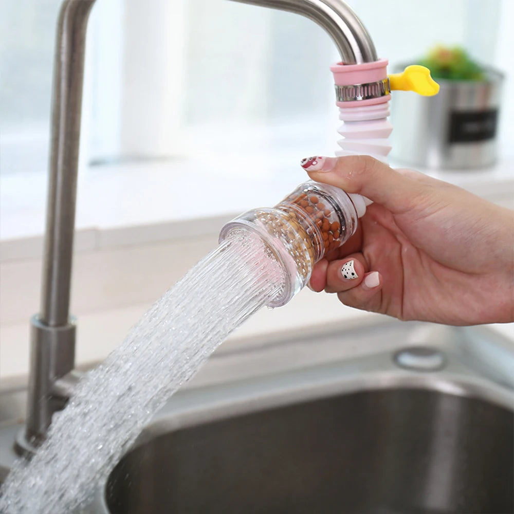 Faucet Filter Extender 360 Rotating Adjustable Faucet Spout Water Filter Water Saving Device for Home Kitchen Bathroom Zpaxo