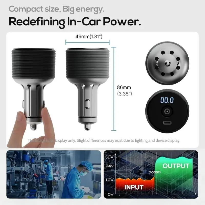 652F Portable Vehicle Socket Adapter Link Mini Device 12V24V 30V Zpaxo
