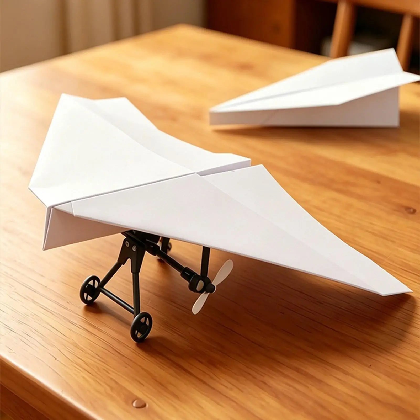 Paper Airplane Remote Control DIY Aircraft Toys Electric Remote Control Plane For Boys Girls Backyard Park Beach Camping School Zpaxo