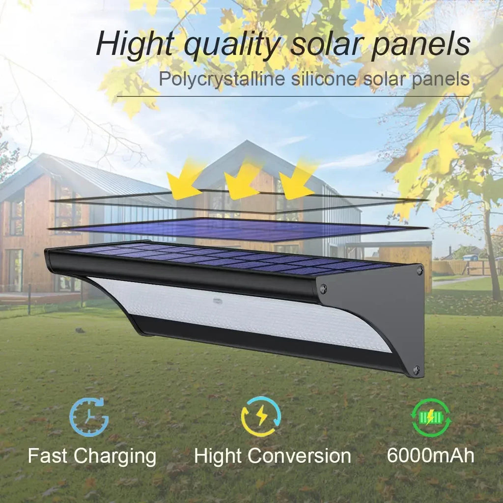 Bright 1100LM Outdoor Solar Wall Flood Lights Motion Sensor Zpaxo