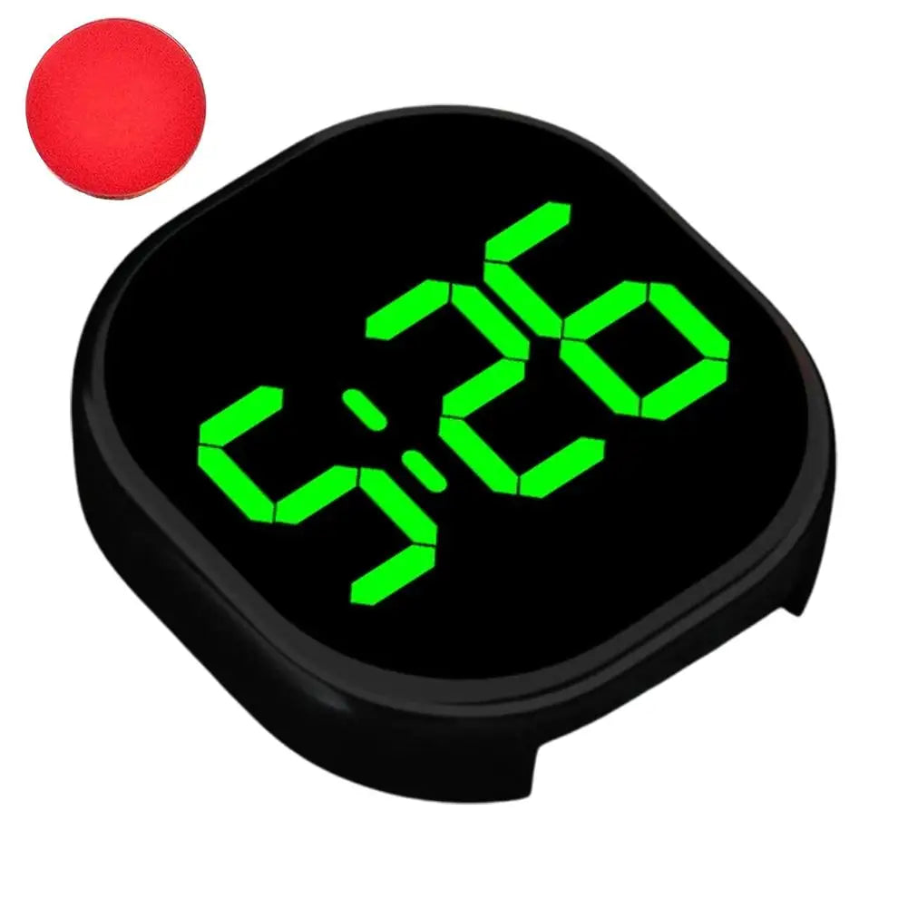 Mini LED Digital Stick-On Car Dashboard Clock | Auto Accessory Car Dashboard Clock Zpaxo BLACK